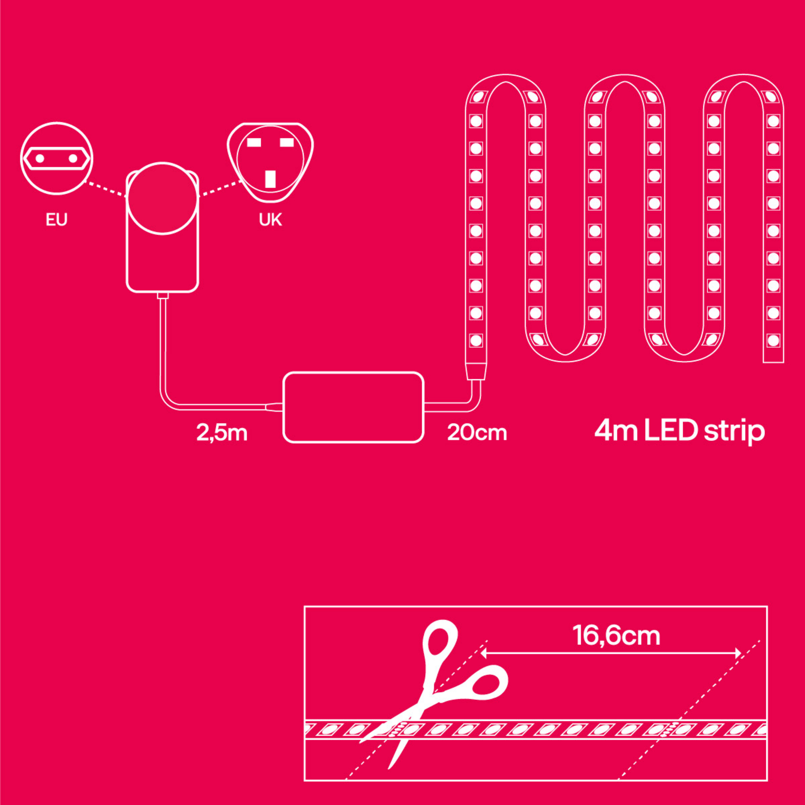 Innr LED-Strip Flex Light RGBW, mit Stecker