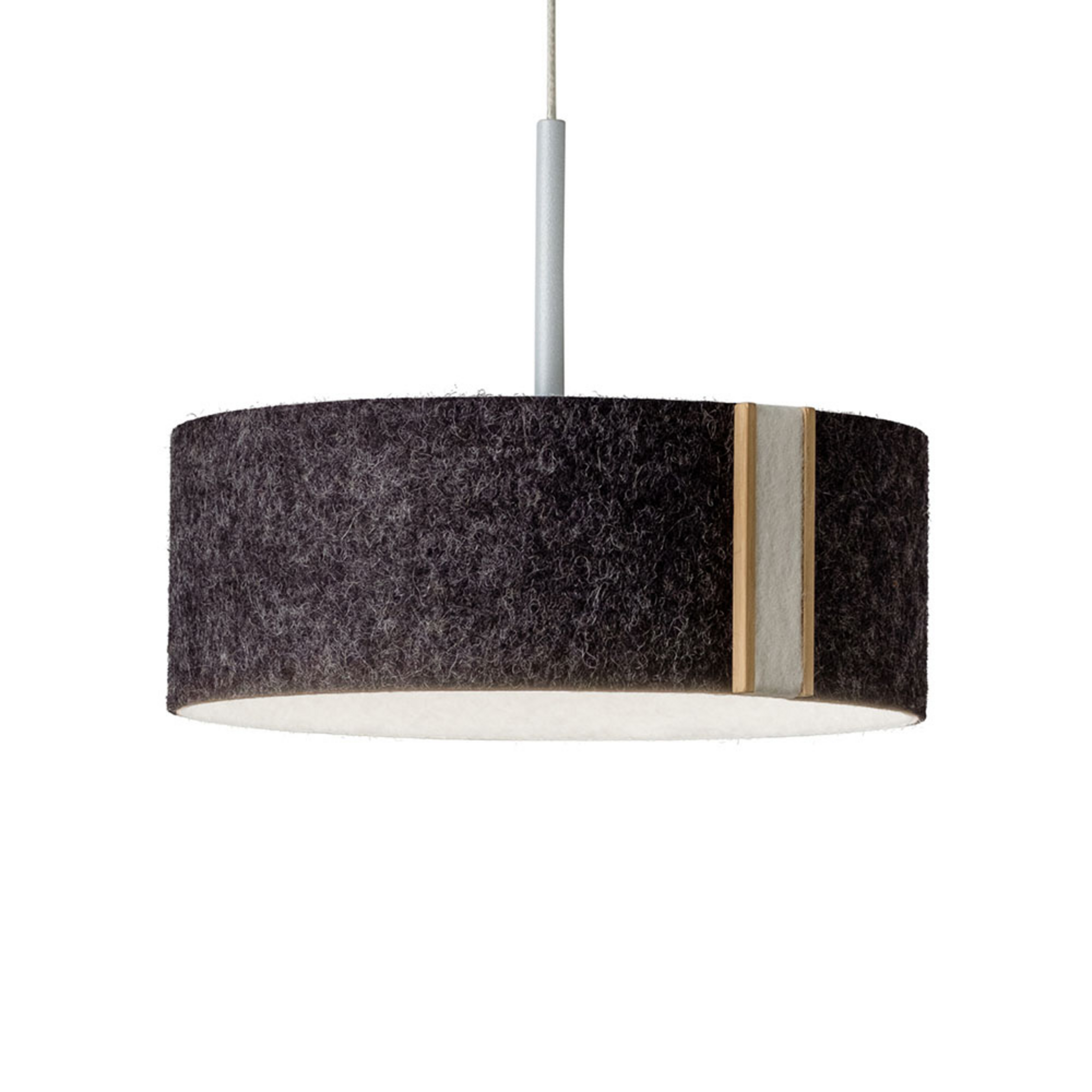 LED-Hängeleuchte LARAfelt S, Ø20cm, graphit/weiß