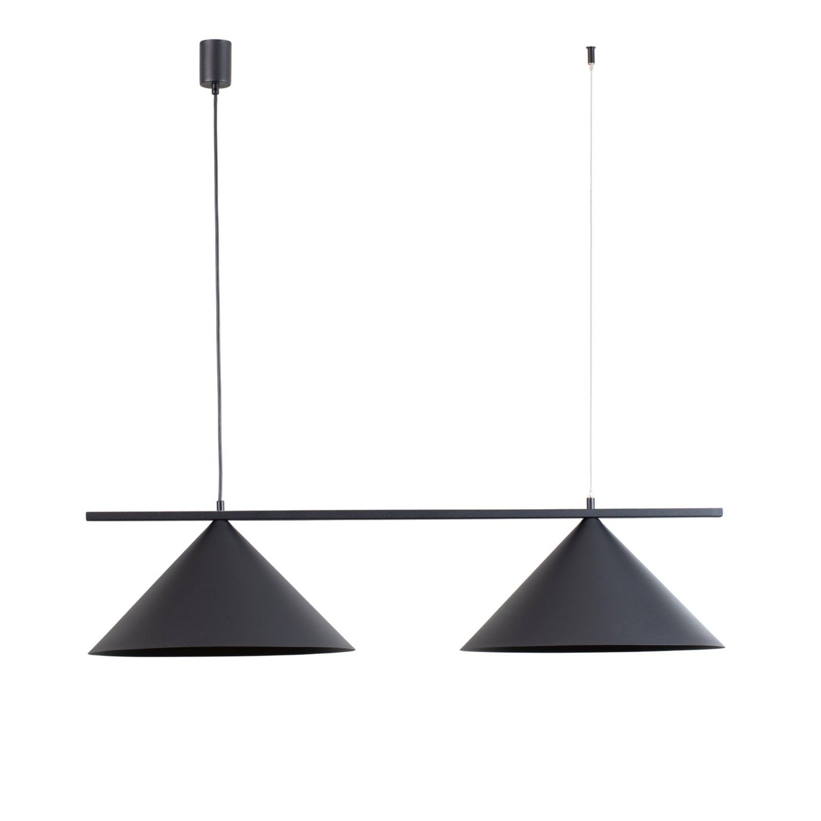 Závěsné svítidlo Capital, černé, 2 světla, Ø 46 cm, GX53