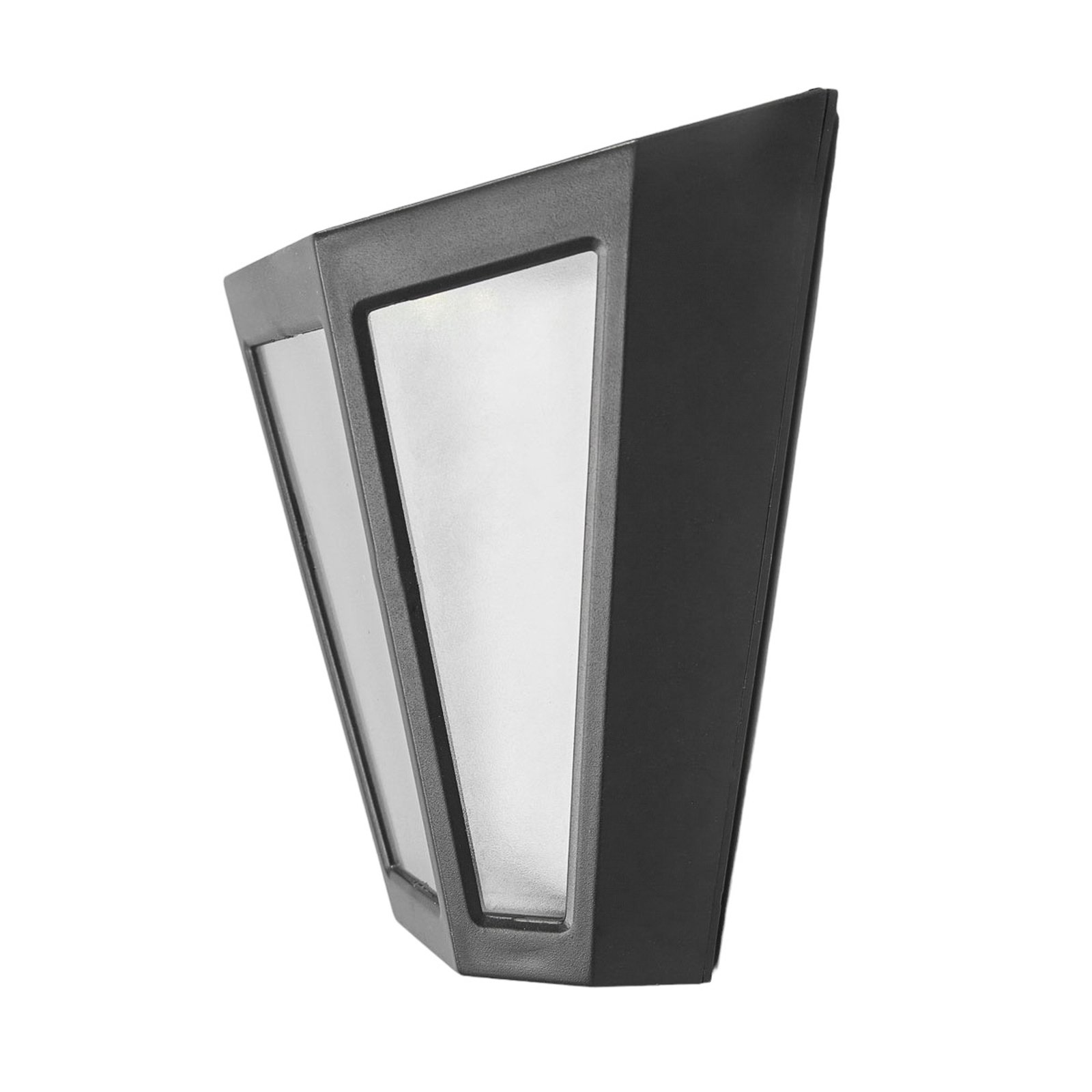 LED solar wall light Yago, frosted lampshade