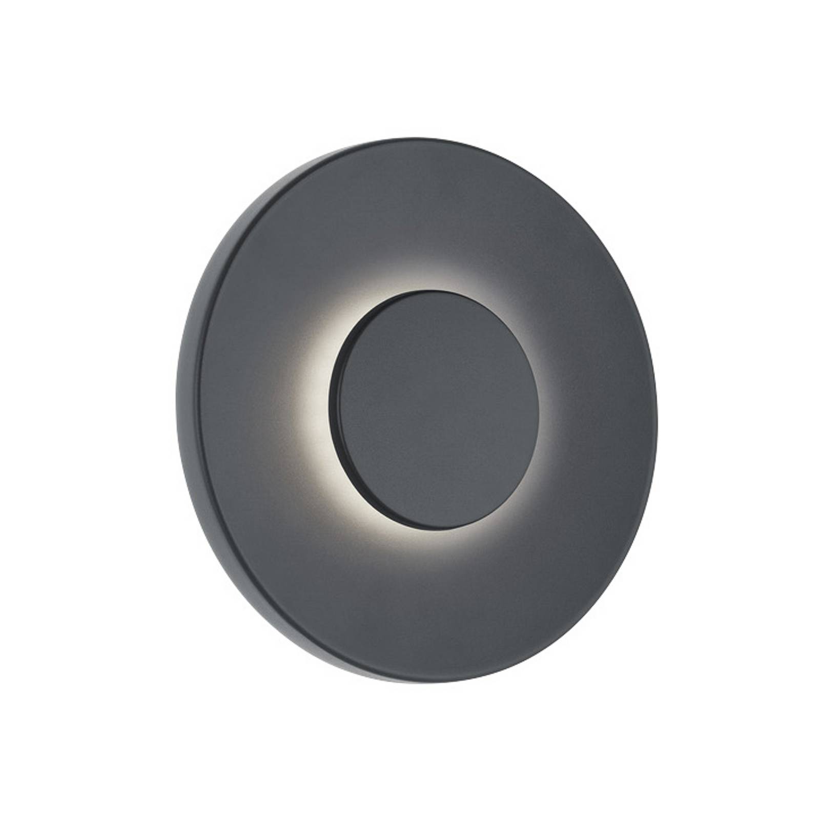 Helestra LED-Außenwandlampe BUD 44, ein/aus, grau, IP65