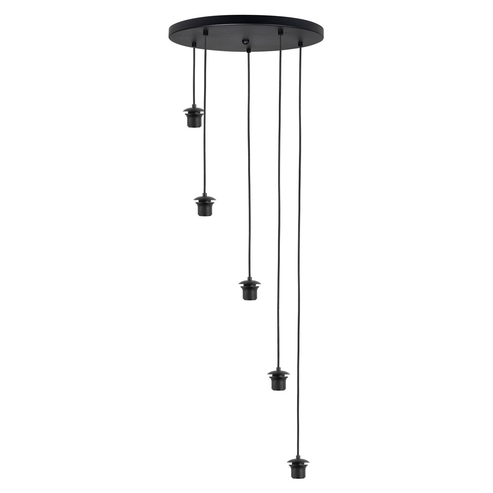 HighLight Lampă pendul Fantasy 5 becuri negru - Camera de zi / sufragerie - modern - Metal