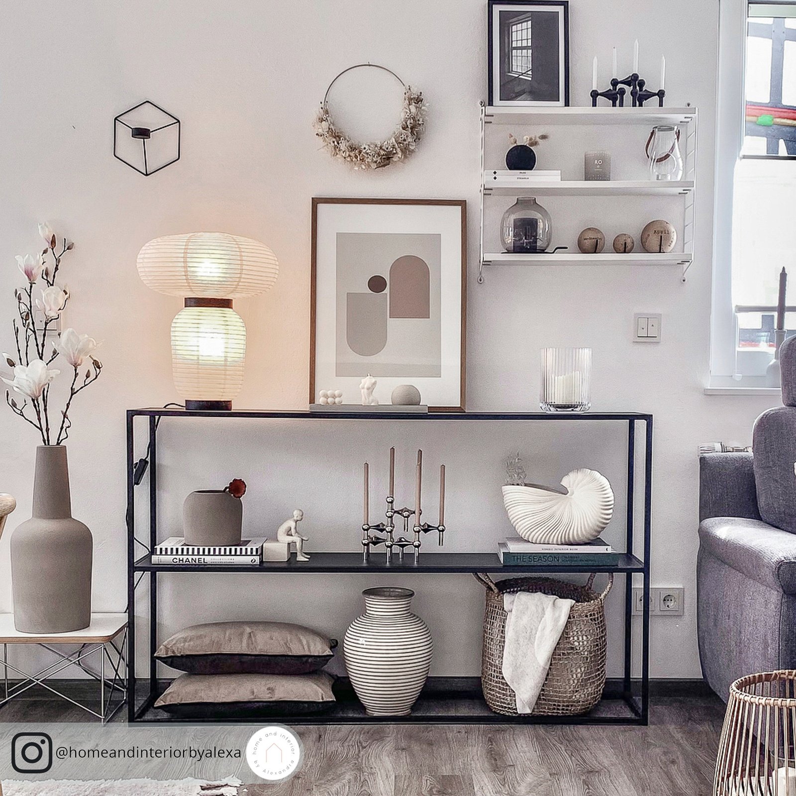 Formakami JH18 Lampe de Table Ivory White/Black Stained Oak - &Tradition