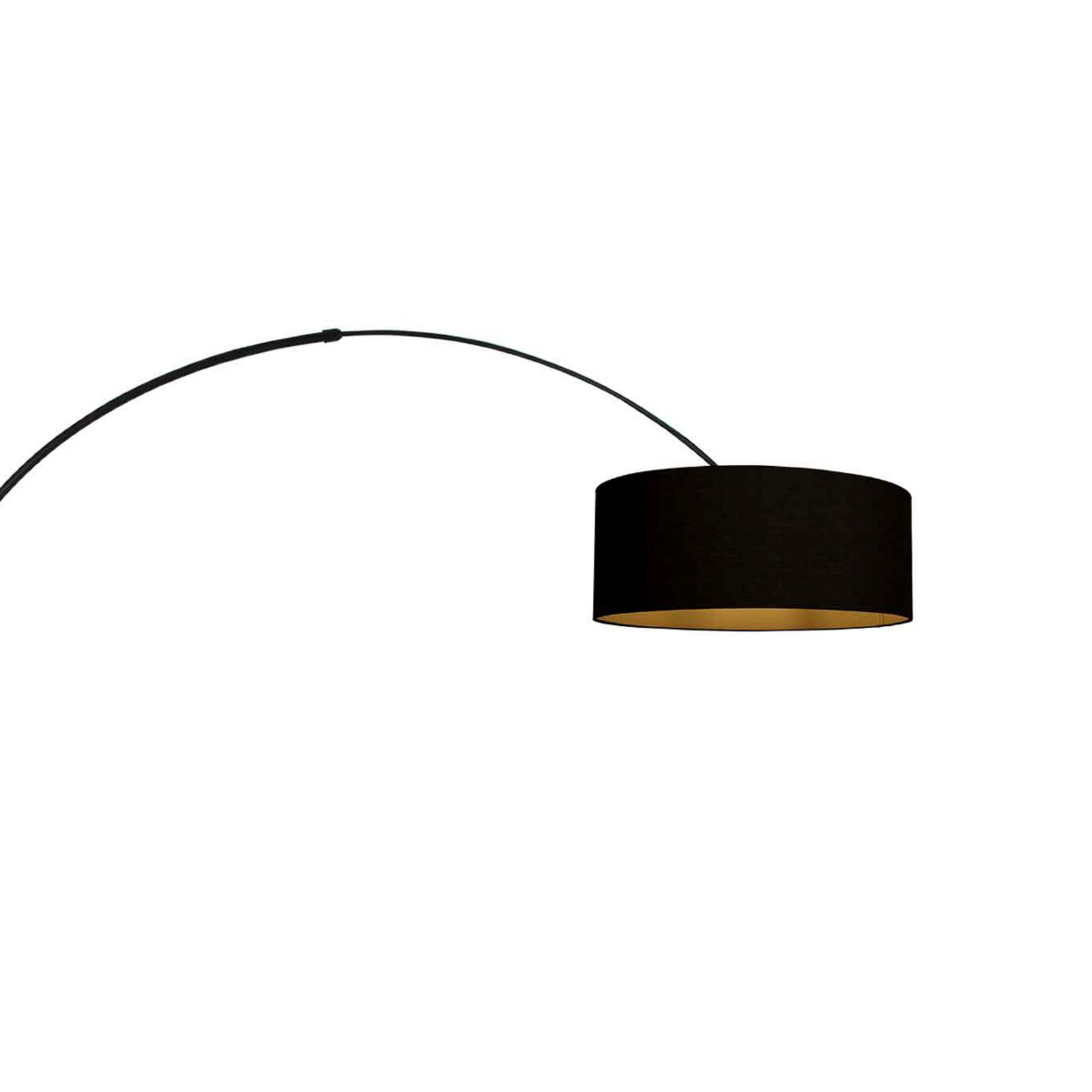 Boogstaande vloerlamp Sparkled Light zwart/zwart-goud, 240 cm