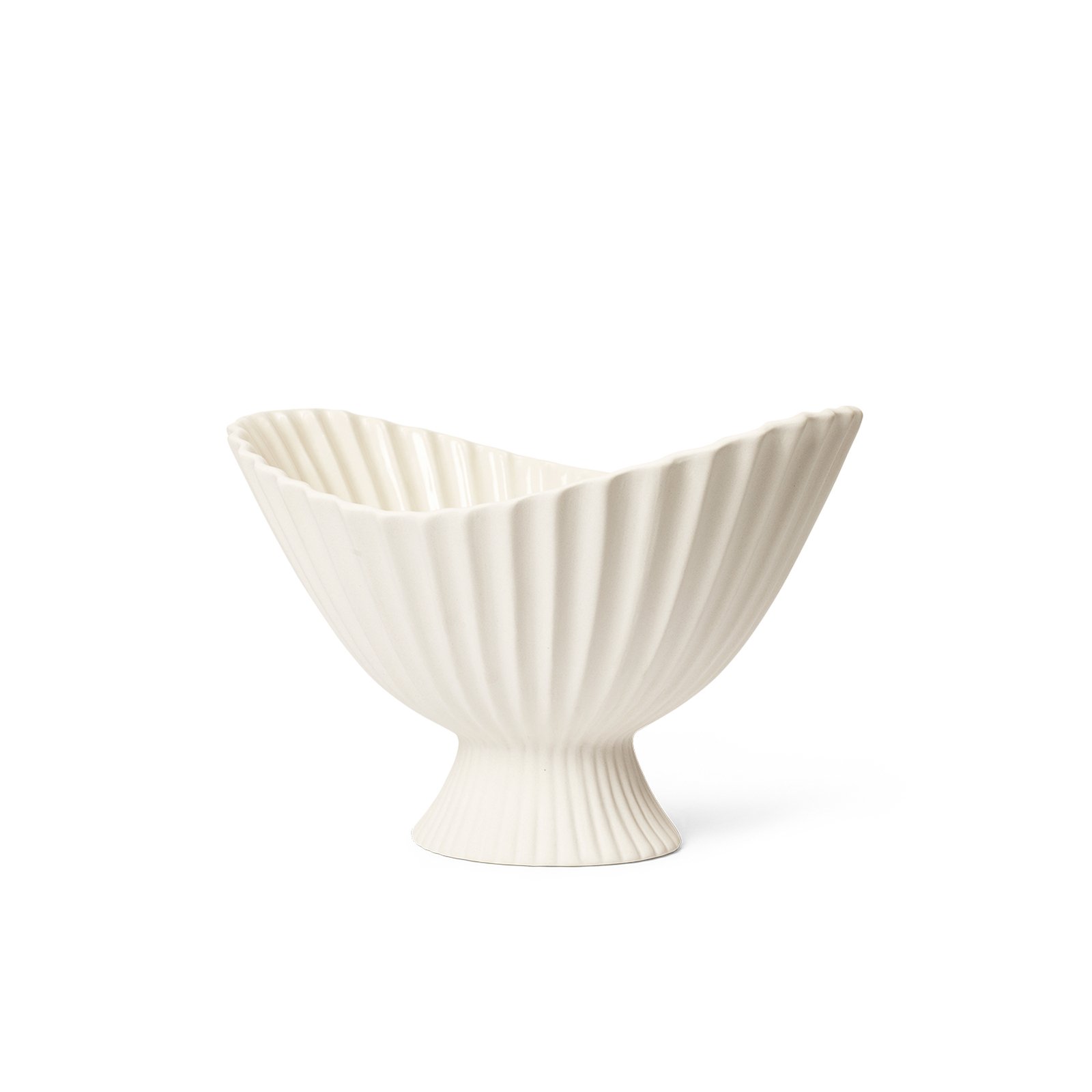 ferm LIVING Fountain bowl, white, width 28 cm, ceramic