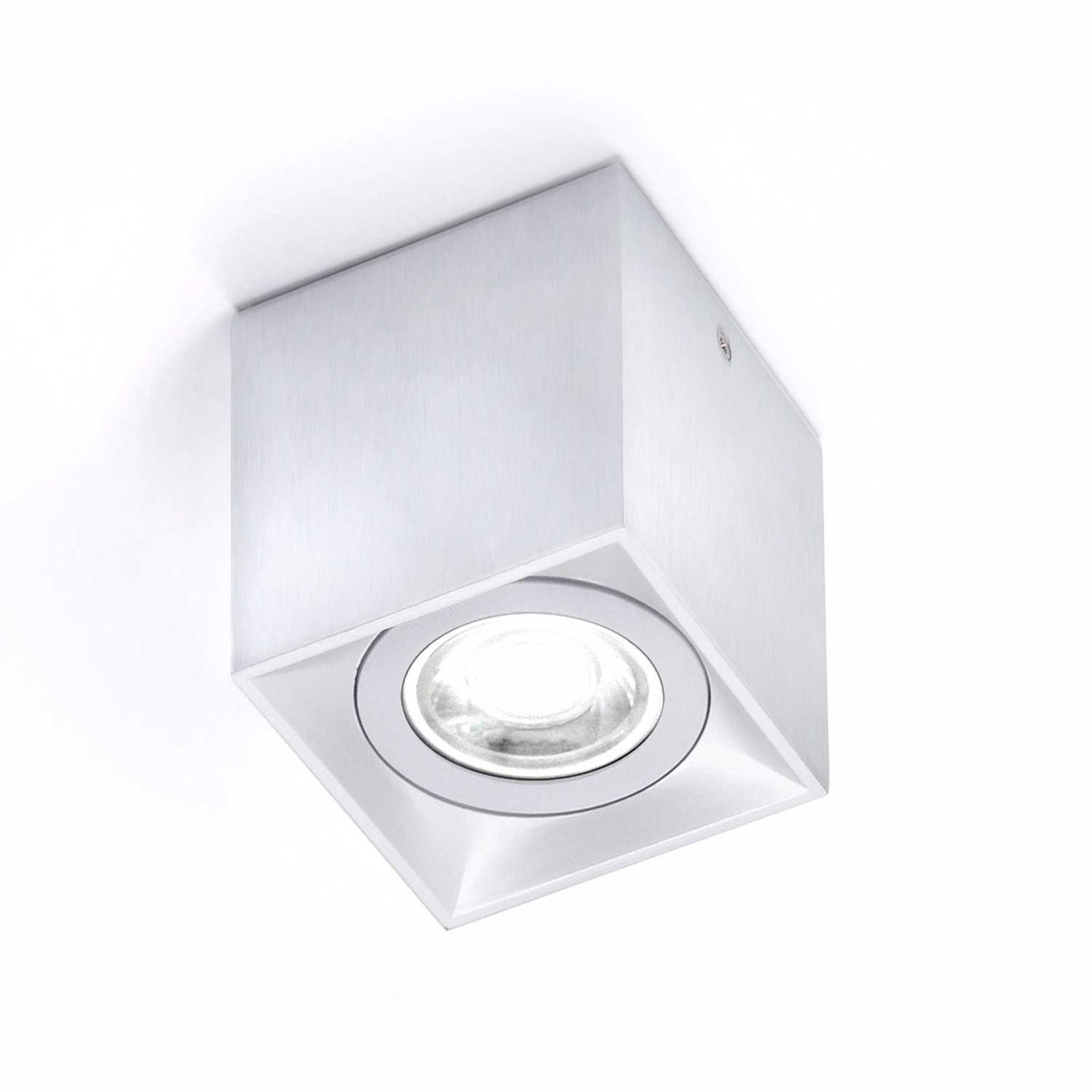 Plafoniera Dau Spot a forma di cubo alluminio