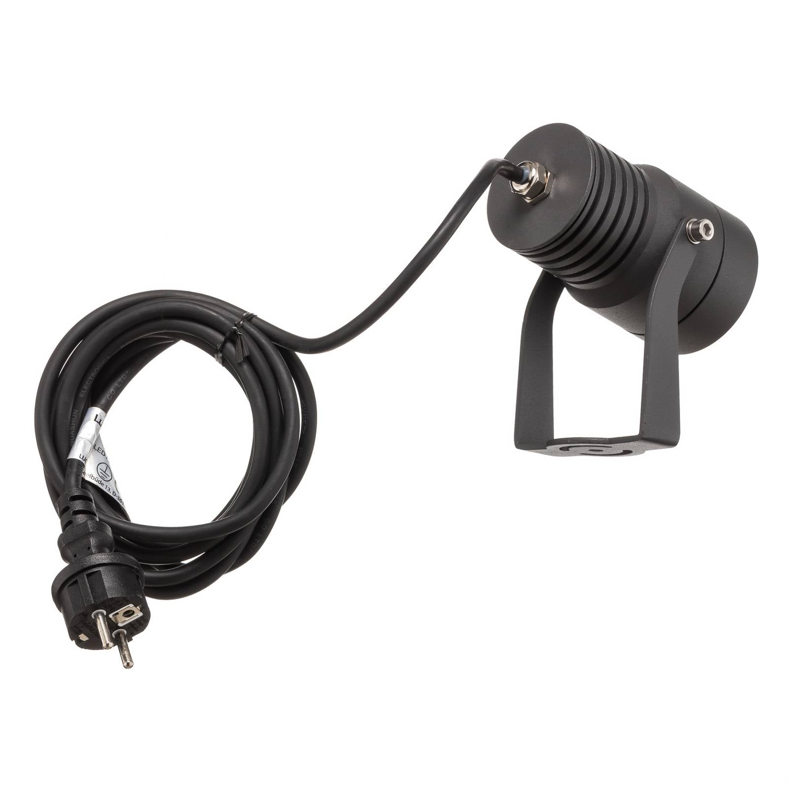 Lucande LED-Außenstrahler Jon, Erdspieß, verstellbar, IP65