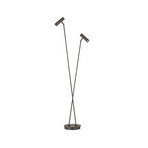 LED-Stehlampe Tom Pro bronzefarben, 137 cm Metall 2fl CCT