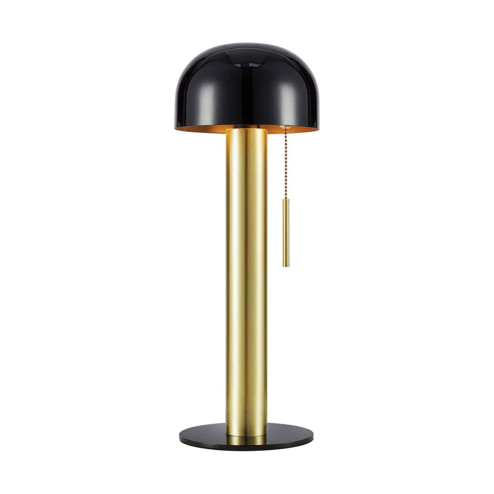 Lámpara de mesa Costa de metal, negro/latón