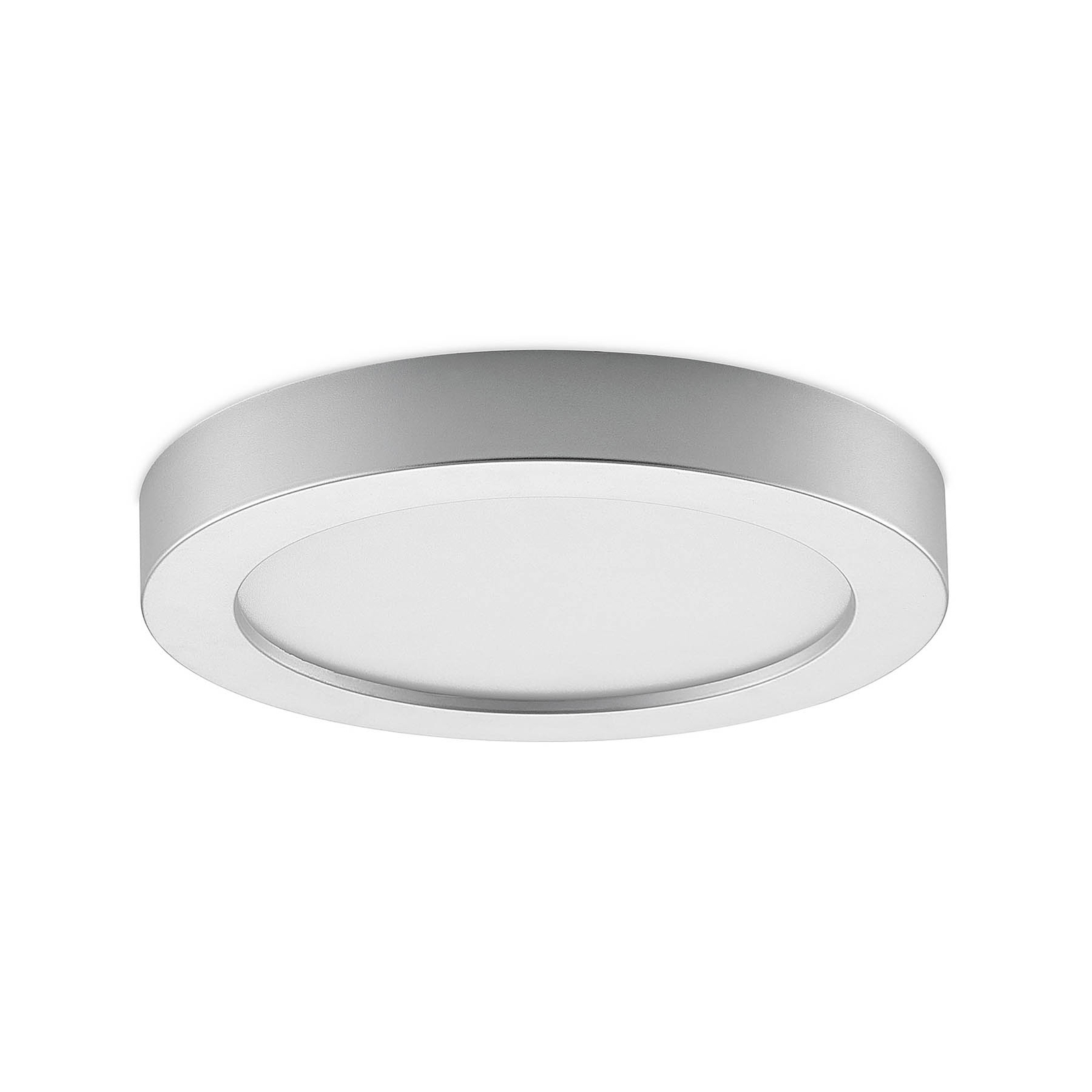 Prios Edwina LED ceiling light, silver 24.5cm 10x