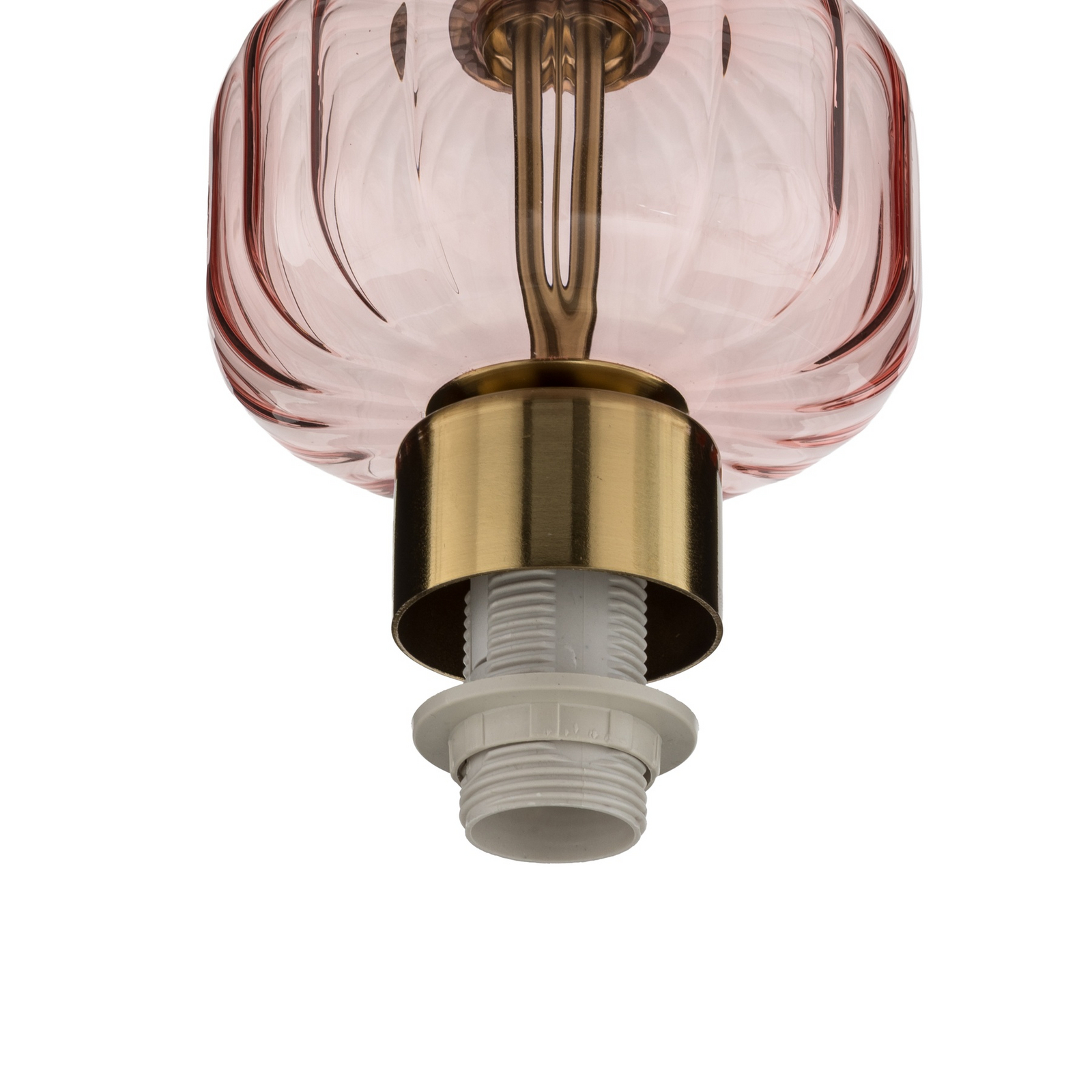 Lámpara colgante Molly, verde/dorado, 1 luz, cristal, Ø 12 cm