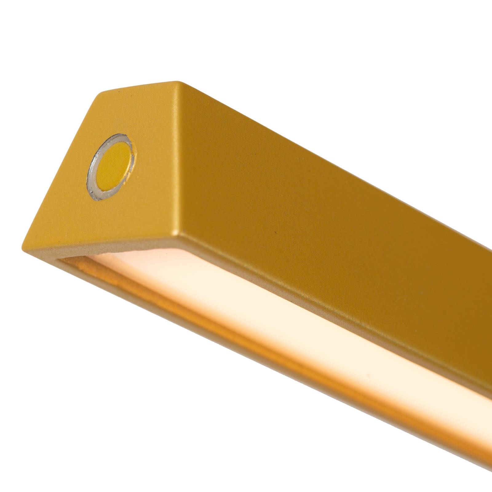 Lampa stojąca LED Lavale, ochra żółta, ściemniana, wysokość 138 cm