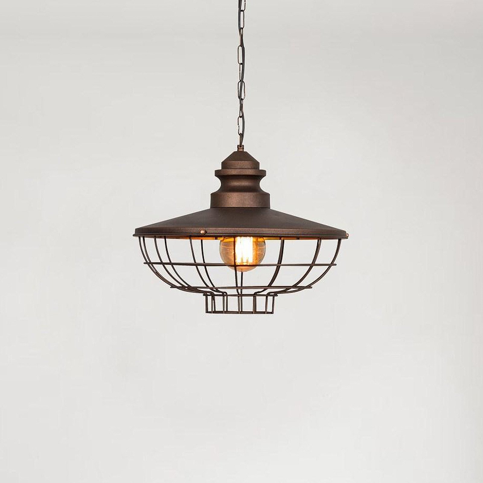 Pendant light Sivani Tel MR-635, dark brown, metal, Ø 44 cm