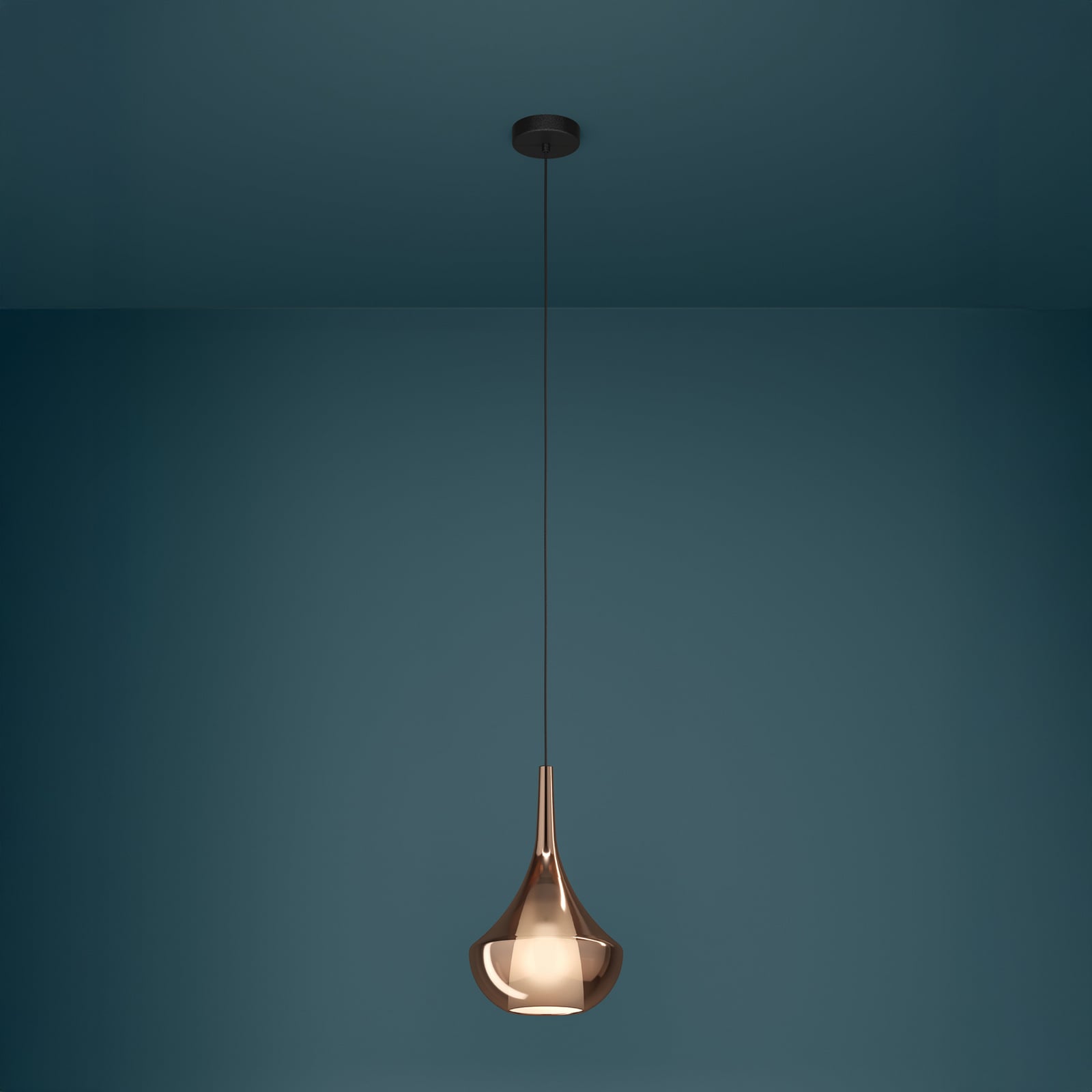 Suspension Almoster, cuivre, Ø 25 cm, verre - Stars of Light