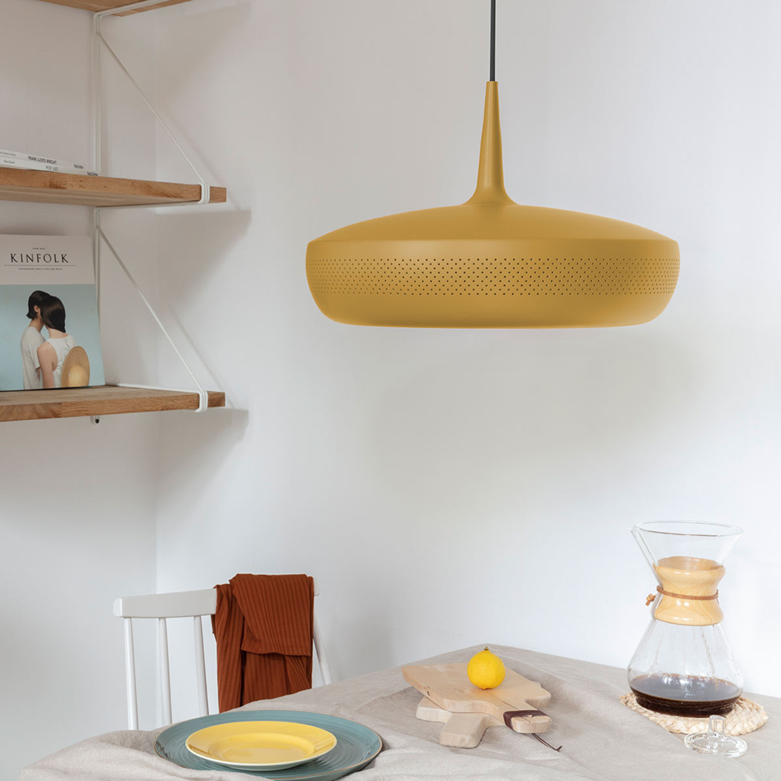 UMAGE Clava Dine hanging light in yellow