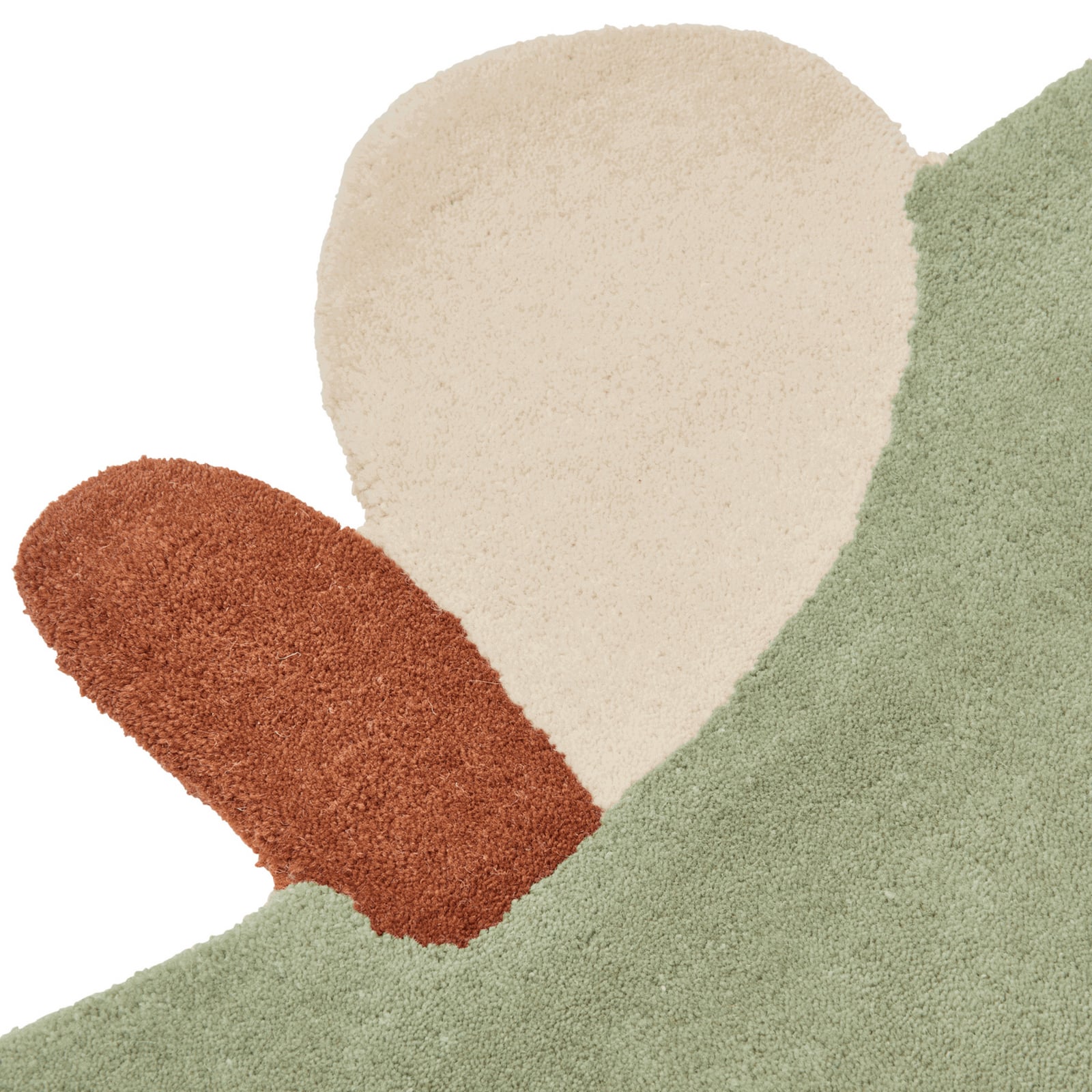 APPLE Teppe, grønn, ull/bomull - ferm LIVING