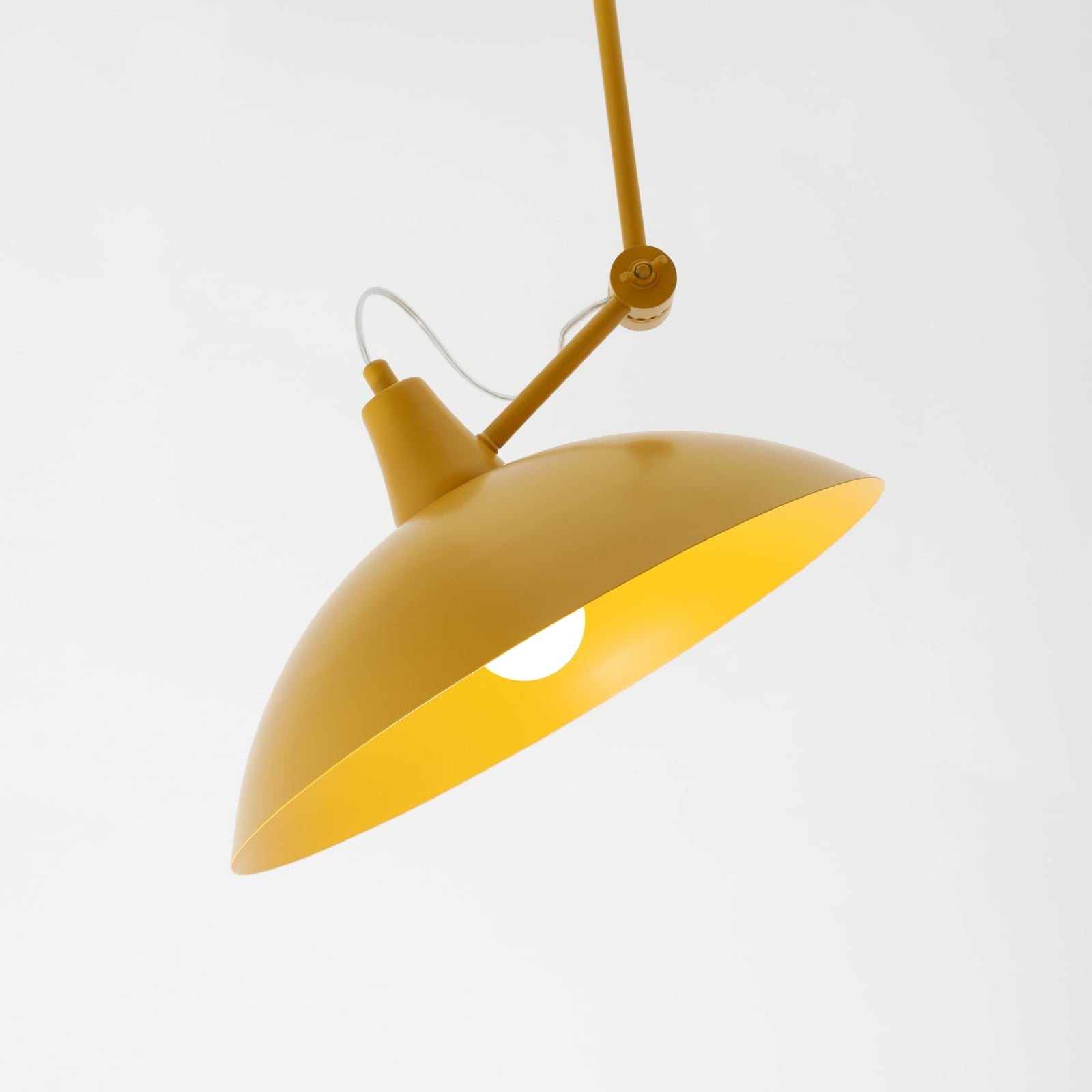 Viseća lampa Melos, žuta, Ø 36 cm, metalna - Aldex