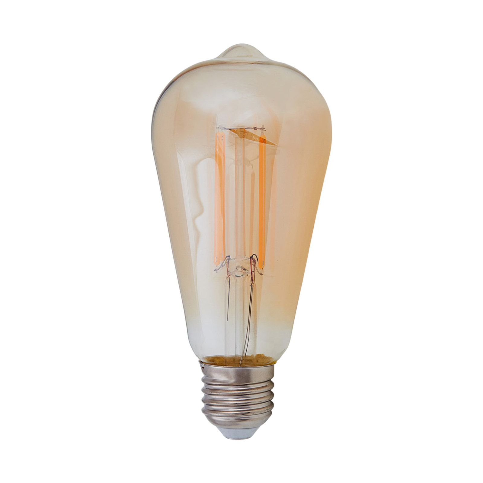 E27 rustic LED bulb 6W 500lm amber 1,800K set of 3