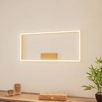 Candeeiro de parede LED Envostar Lineo, madeira de carvalho, 83x38cm
