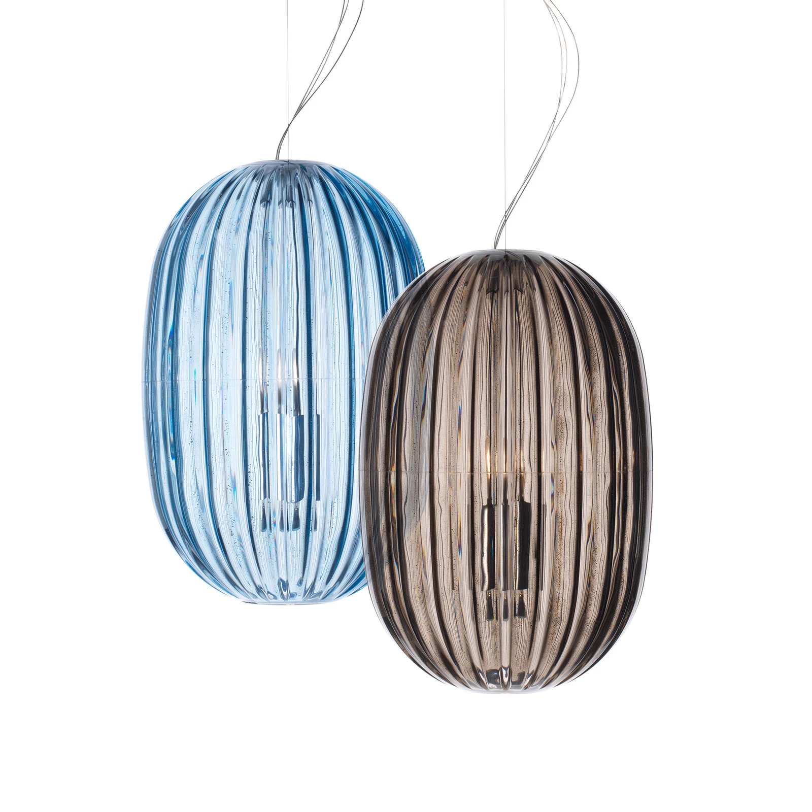 Foscarini Plass media ripplamp E27, sinine