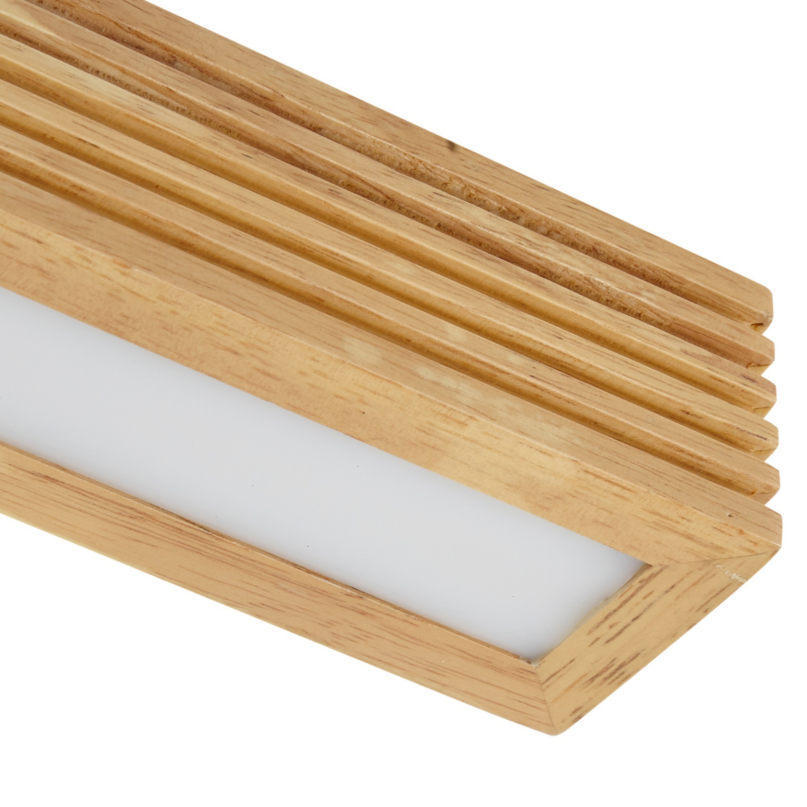 Lucande LED-Deckenleuchte Emara, holz hell, Eiche, dimmbar