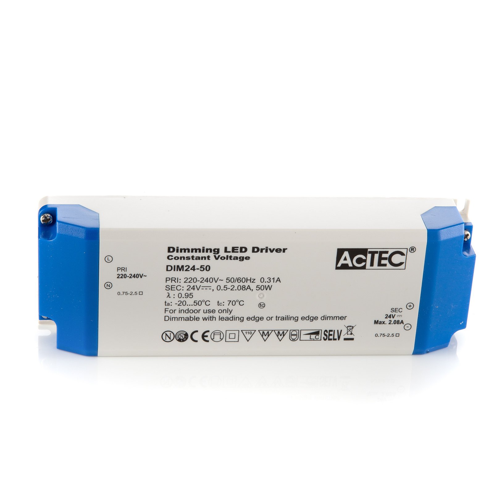 AcTEC DIM transformador LED CV 24V 50W atenuable