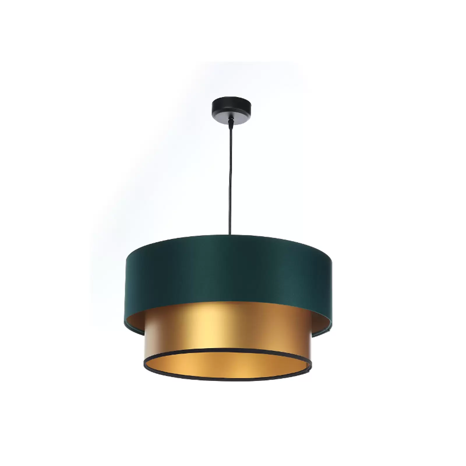Hängelampe Dorina, grün/gold Ø 40cm