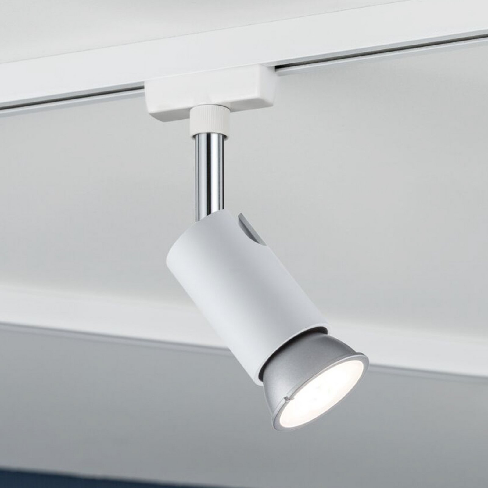 Paulmann URail-tirni spot Pure I, bela mat, GU10, kovina