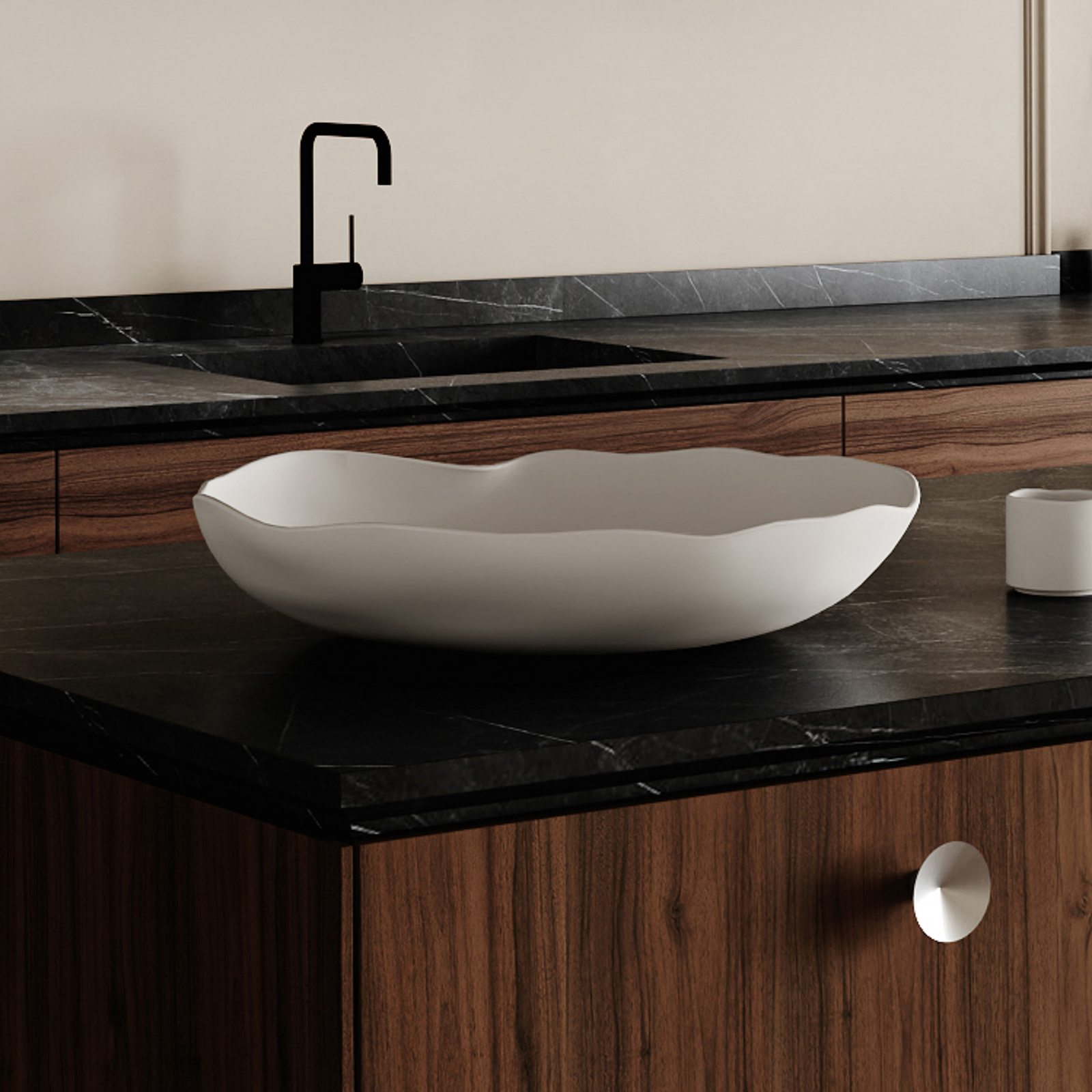 Miska Native, wysokość 10 cm, kamień, biała – 101 Copenhagen