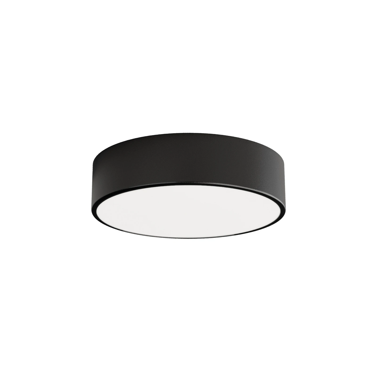 Φωτιστικό οροφής Cleo 300, μαύρο, αισθητήρας, IP20, Ø 30 cm, μέταλλο