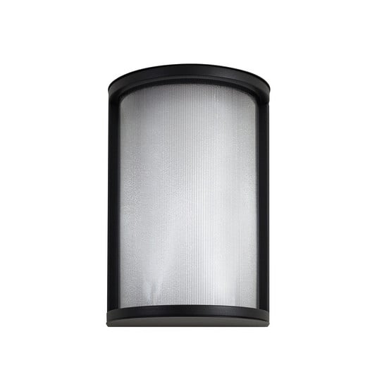 Calvik Applique da esterni LED, IP44, nera, 24 cm, scanalata - Lindby