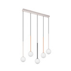 Piekaramā lampa „Firano“, krāsaina, garums 107 cm, metāla, ar 5 spuldzēm.