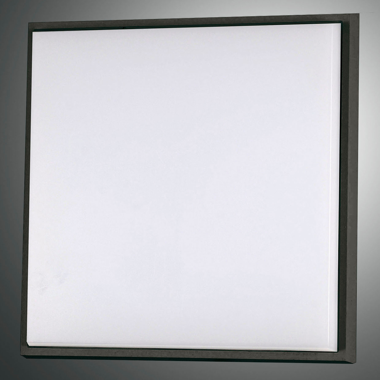 Desdy LED griestu gaisma, 30x30 cm, IP54, melna