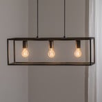 Hanglamp Valeria, zwart, staal, 3-lamps