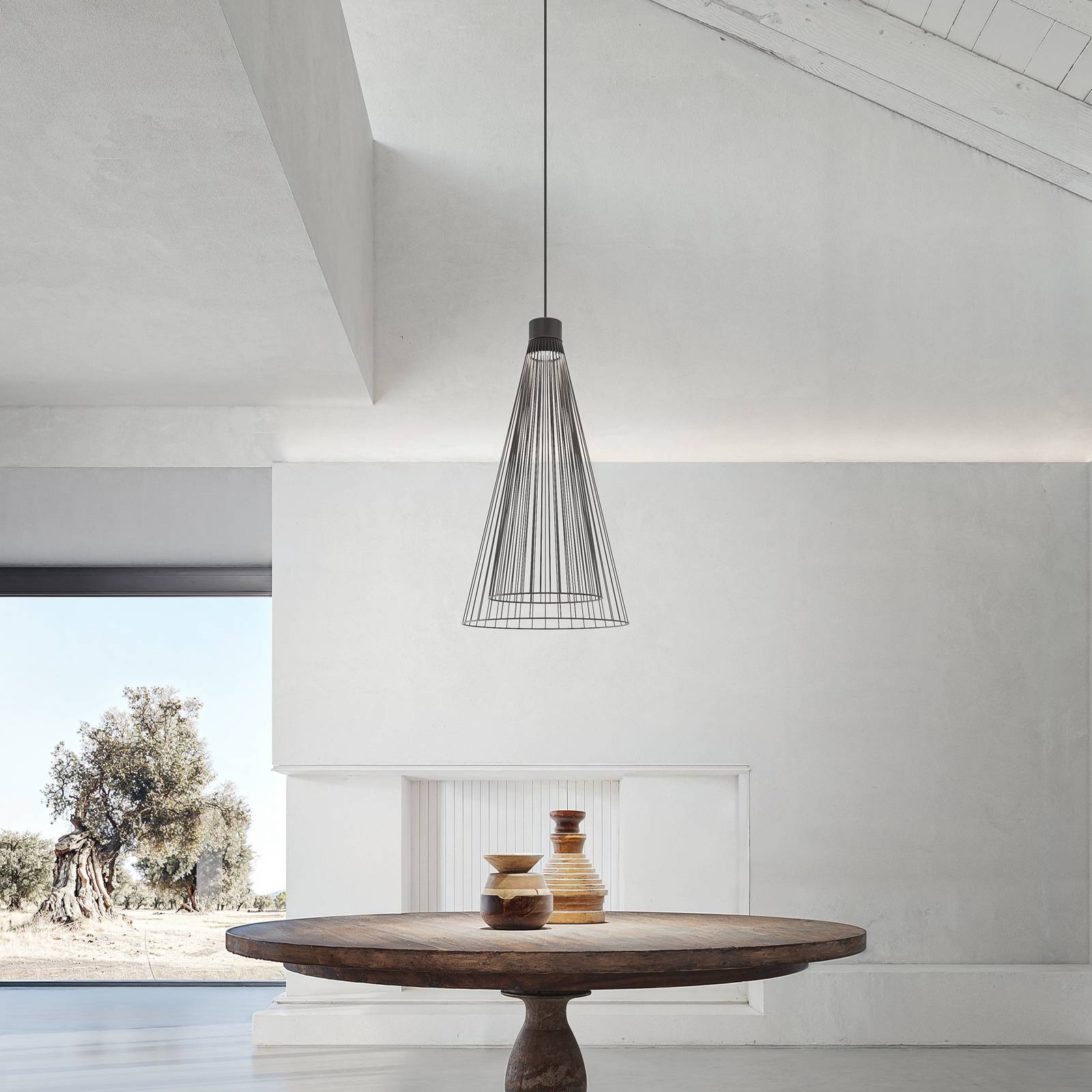 Karman Żyrandol LED Ikonika, czarny, Ø 40 cm, metal