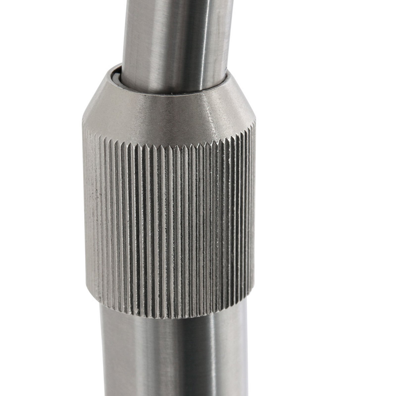 lámpara LED arqueada Ringlux, color acero, metal, CCT, atenuable