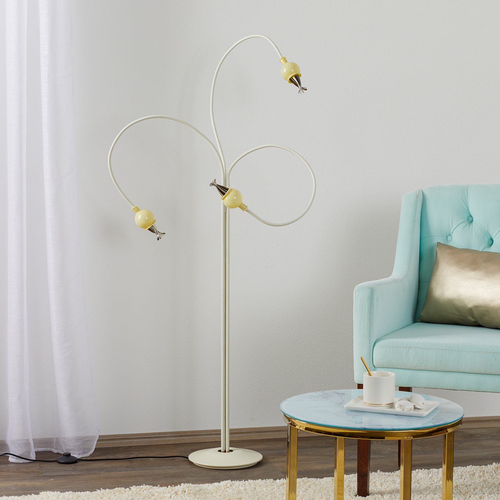 floor lamp with flexible arms