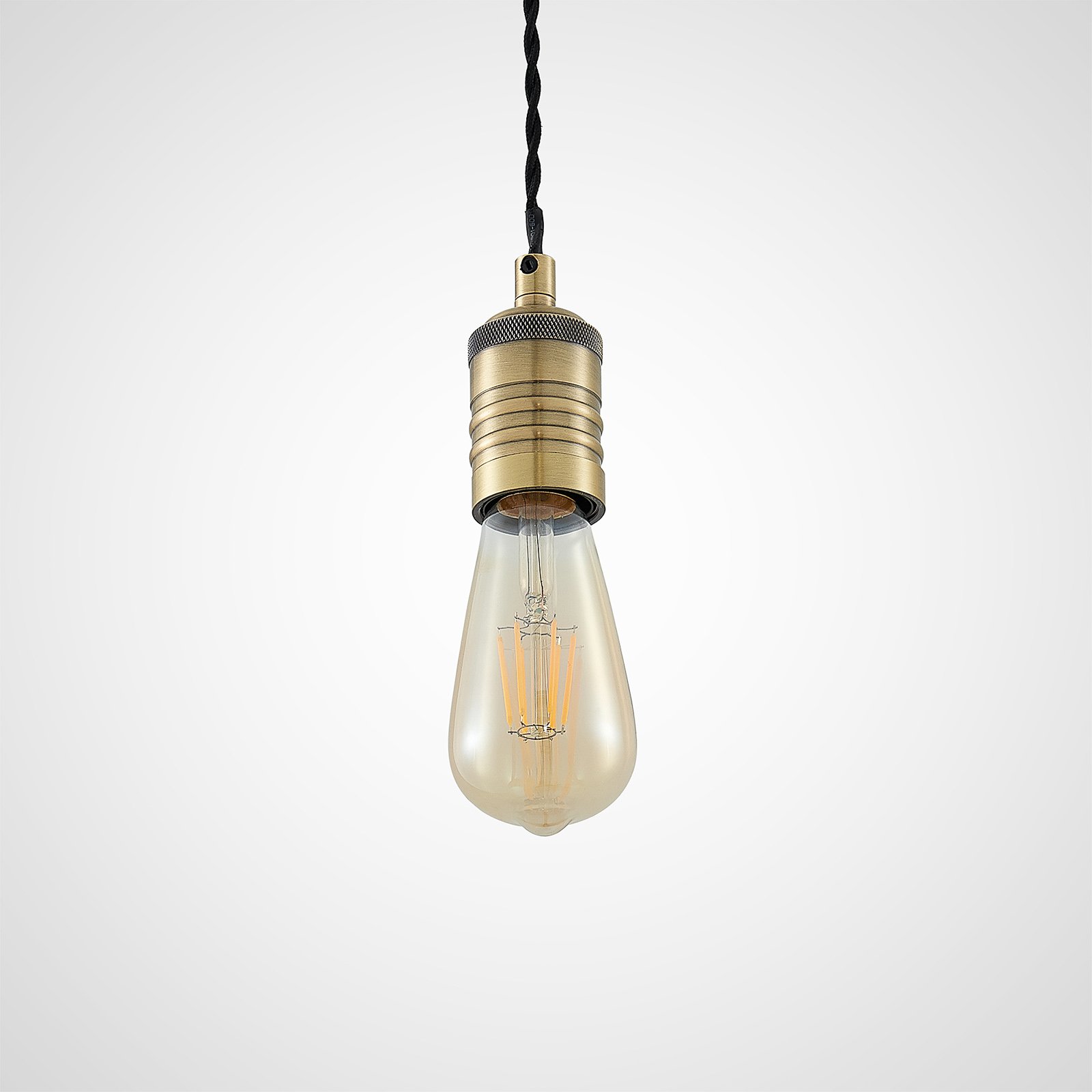 Lindby Gurima hanglamp, messing antiek