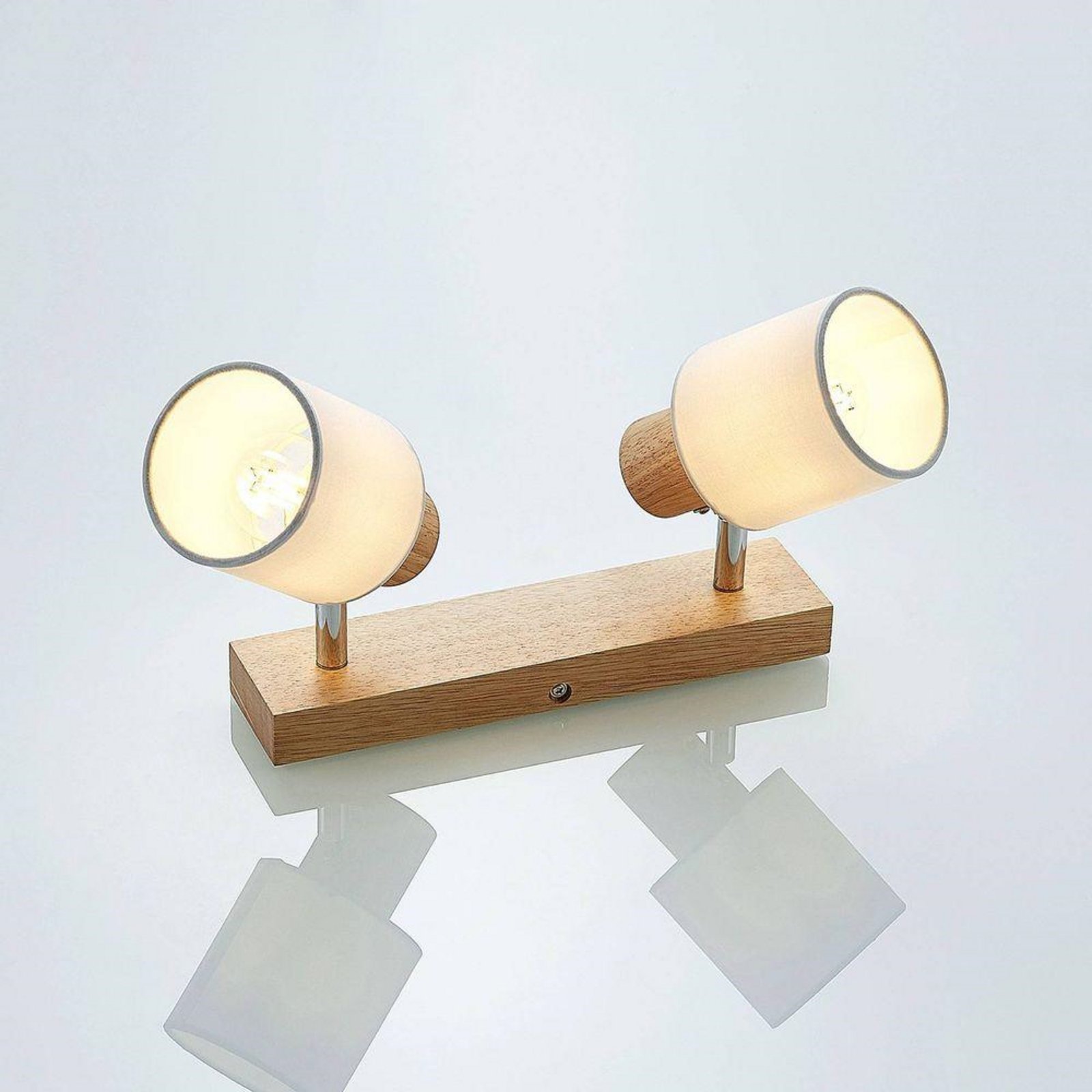 Wanessa 2 Candeeiro de Tecto Wood/White - Lindby