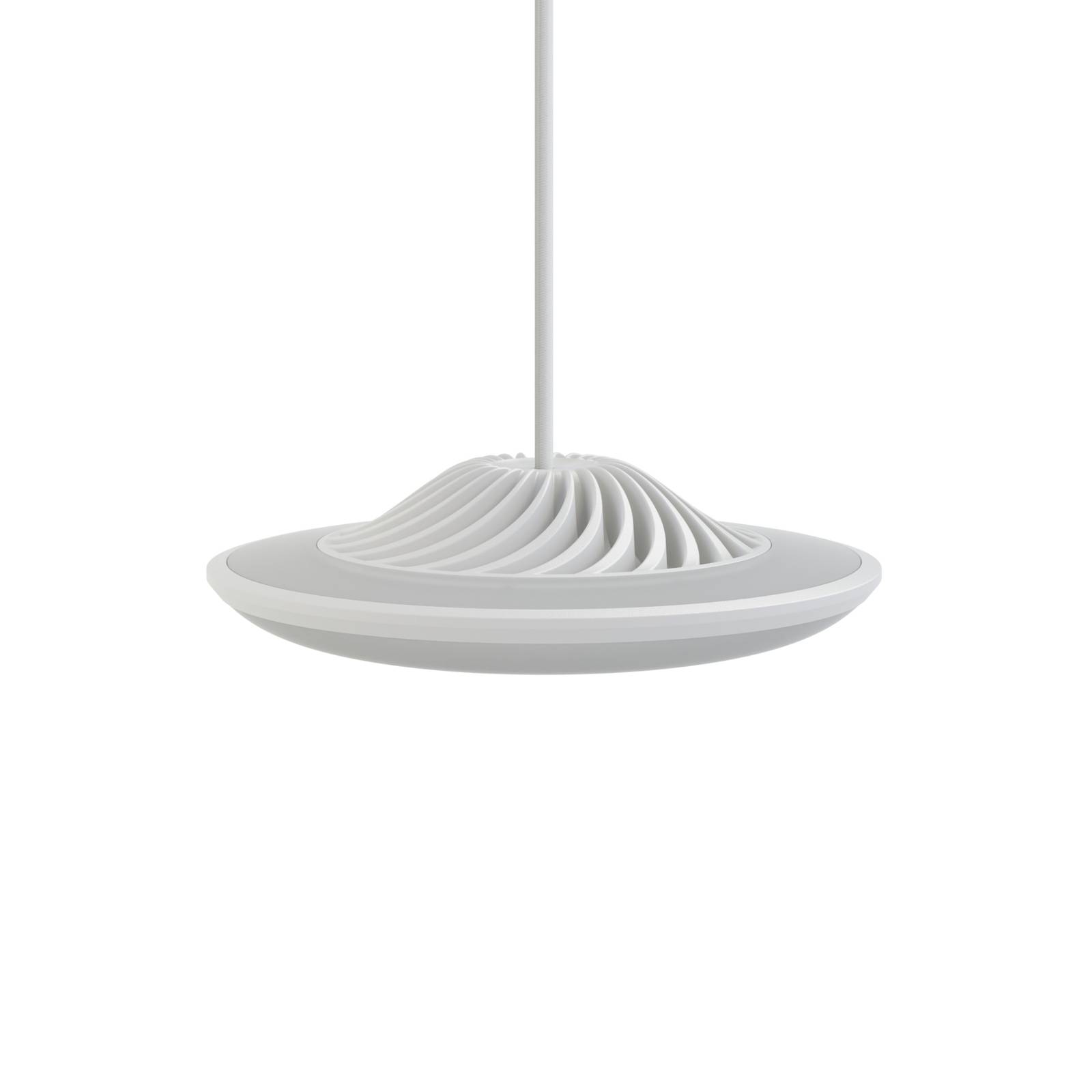 Luke Roberts Luvo LED hanging fabric cable, white, for Living / Dining Room, aluminium, plastic, 65 W, energy efficiency: G, H: 8 cm