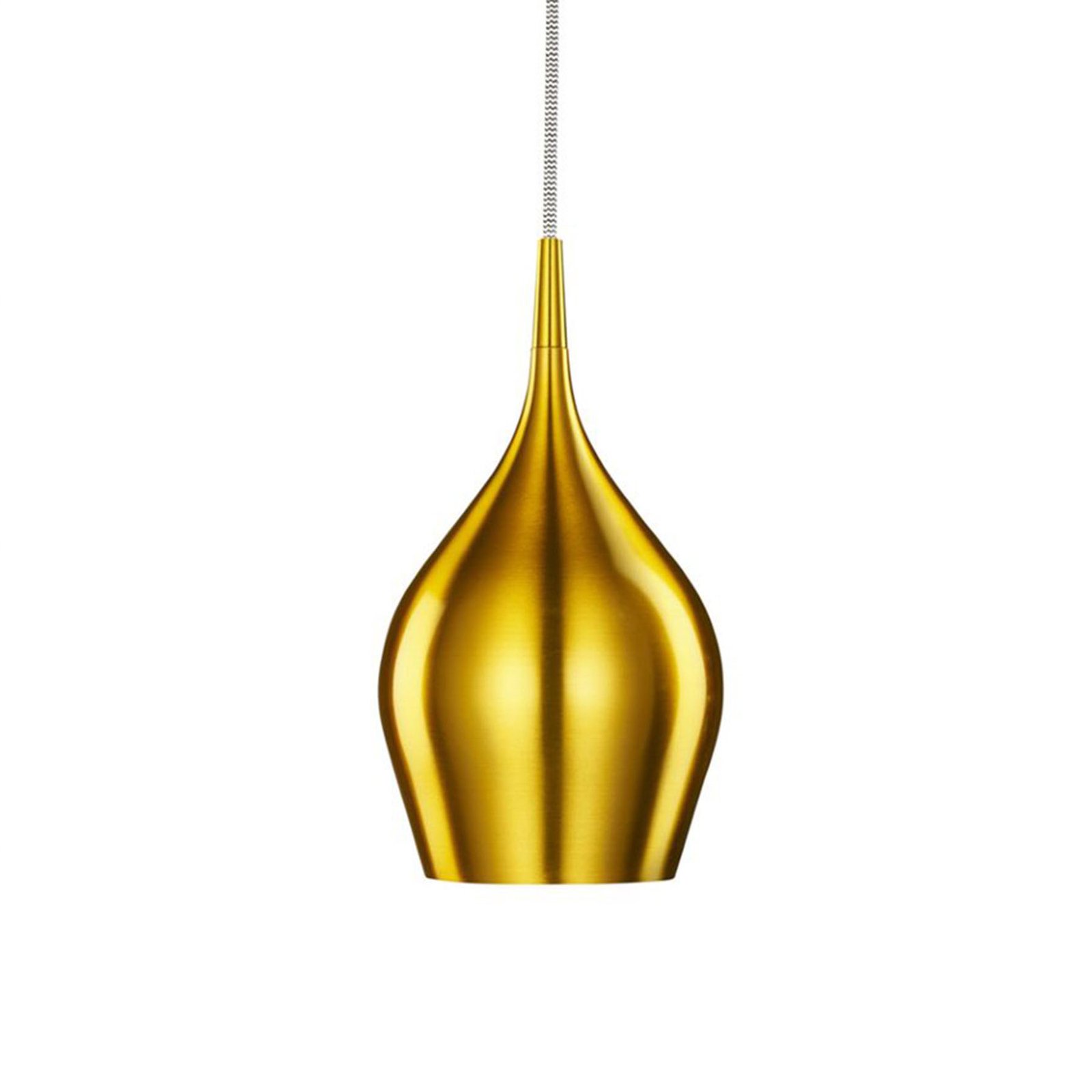 Candeeiro pendente vibrante Ø 12cm, dourado