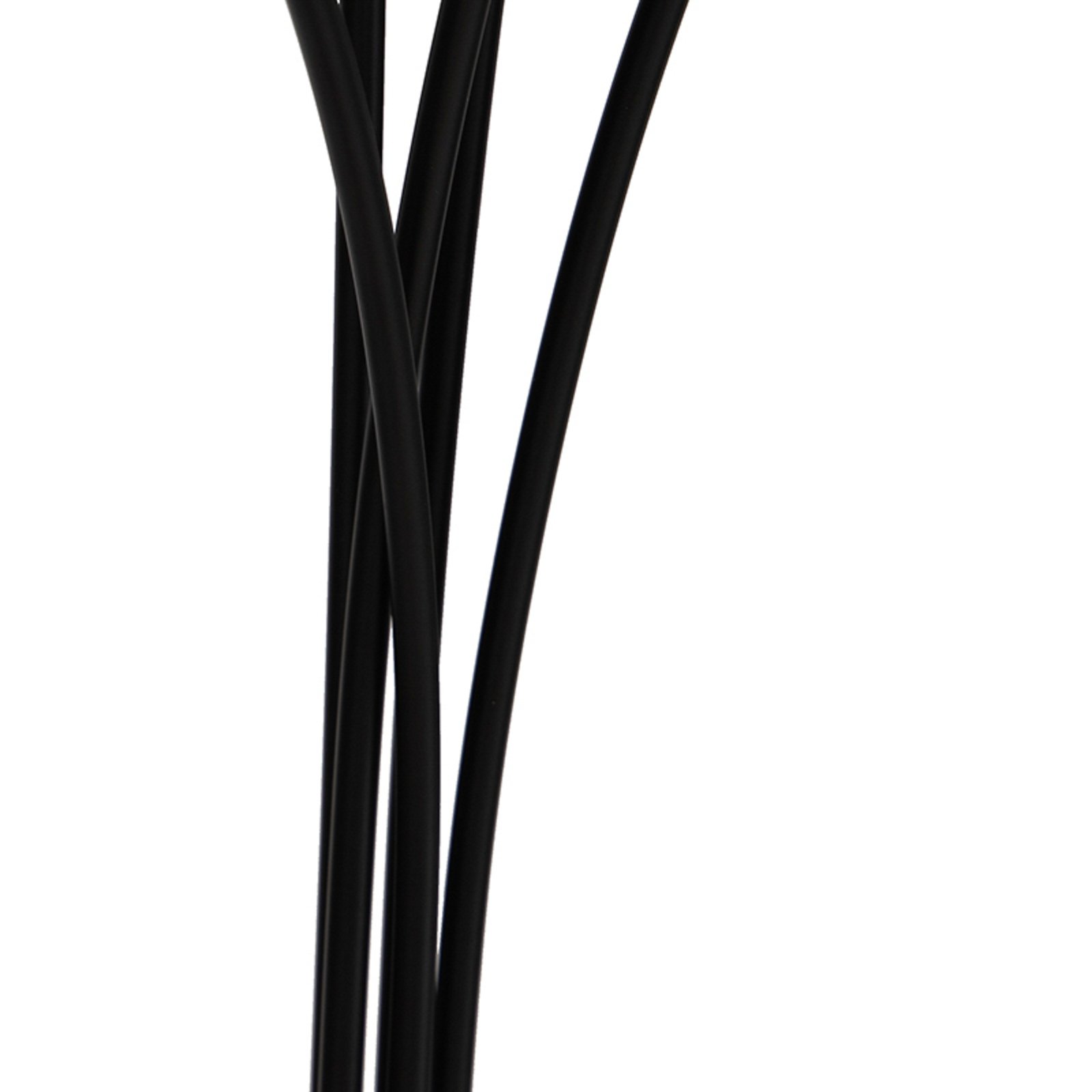 Talna svetilka iz šestdesetih let s petimi rokami, črna