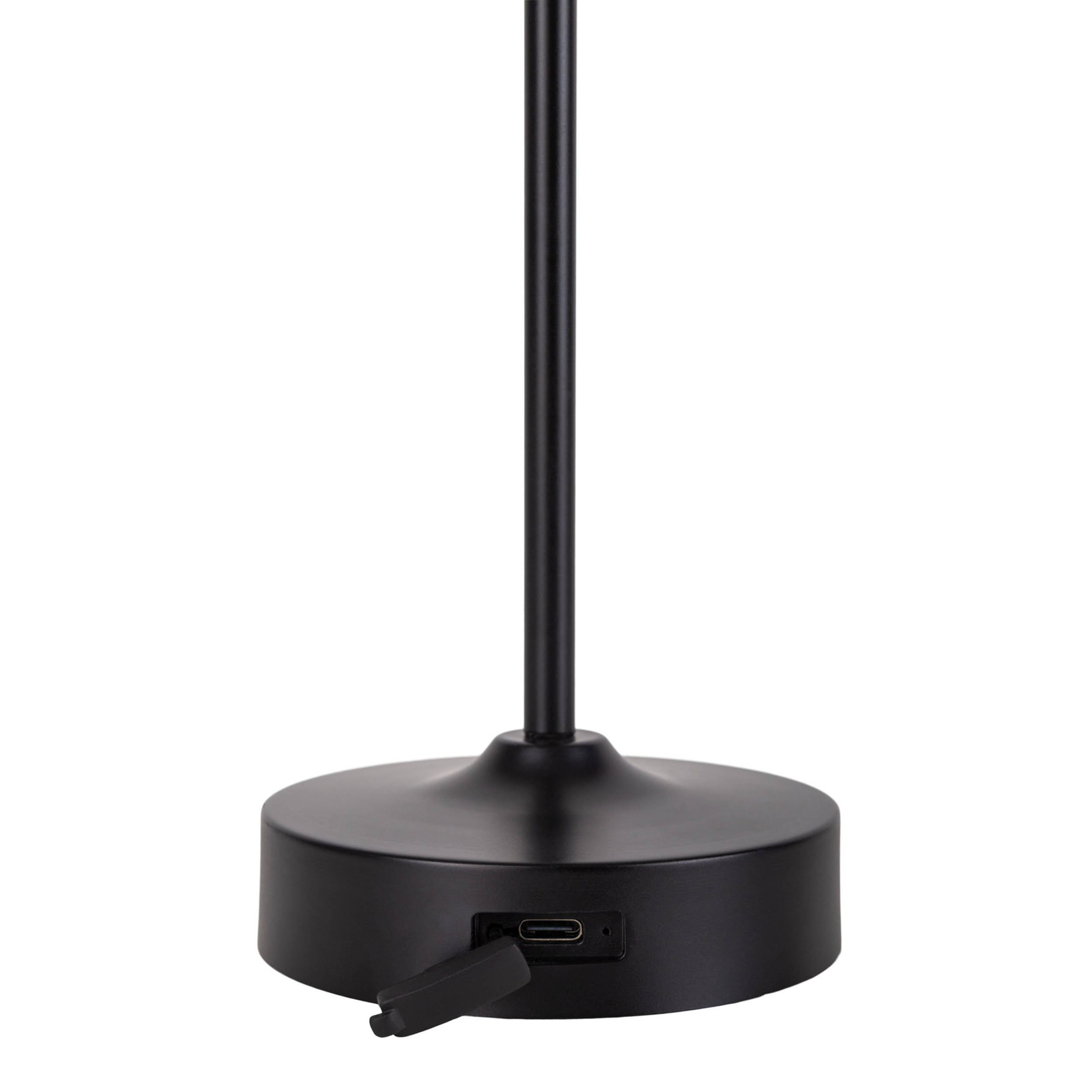 Lampă de masă LED reîncărcabilă Pina negru 27,8 cm metal/vidră Touch