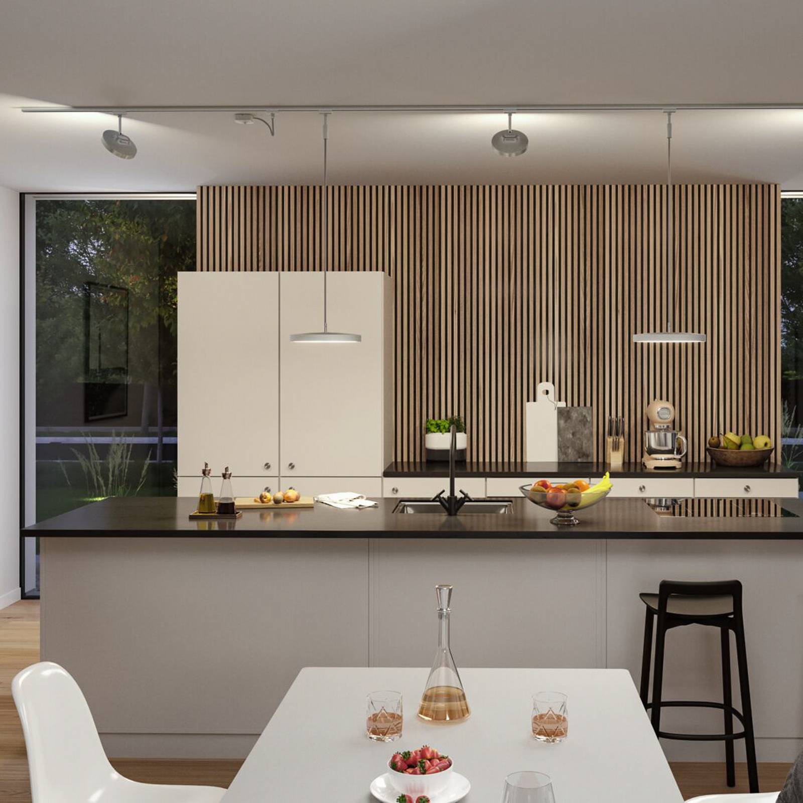Paulmann URail zasilanie kablowe Zigbee 1 m, chrom matowy