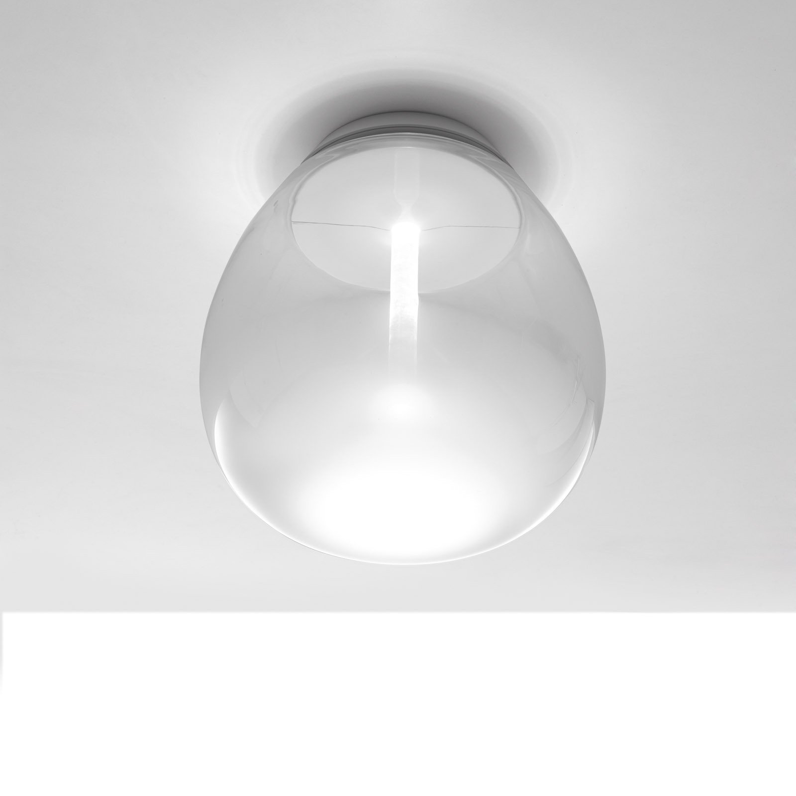 Plafonieră Artemide Empatia LED Ø 36 cm - Camera de zi / sufragerie - design - alb transparent - Sticlă