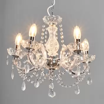 Lampadario di cristallo Versailles cromo 55 cm