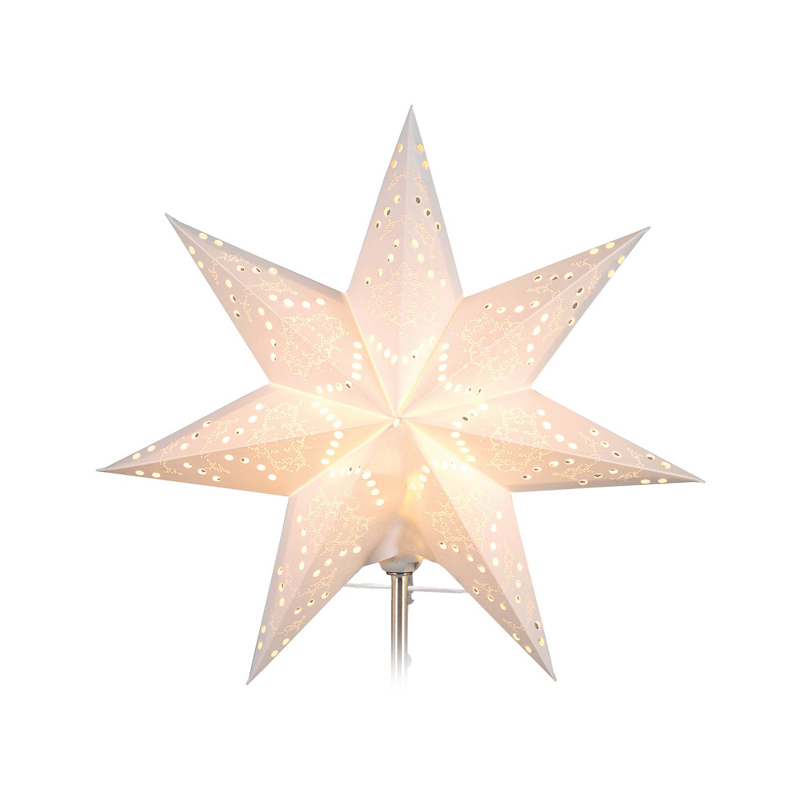 Papirudskiftningsstjerne Sensy Star hvid Ø 34 cm