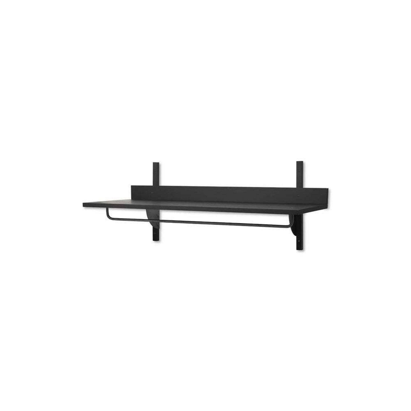 Sector Rack Shelf Black Ash/Bl Brass - ferm LIVING