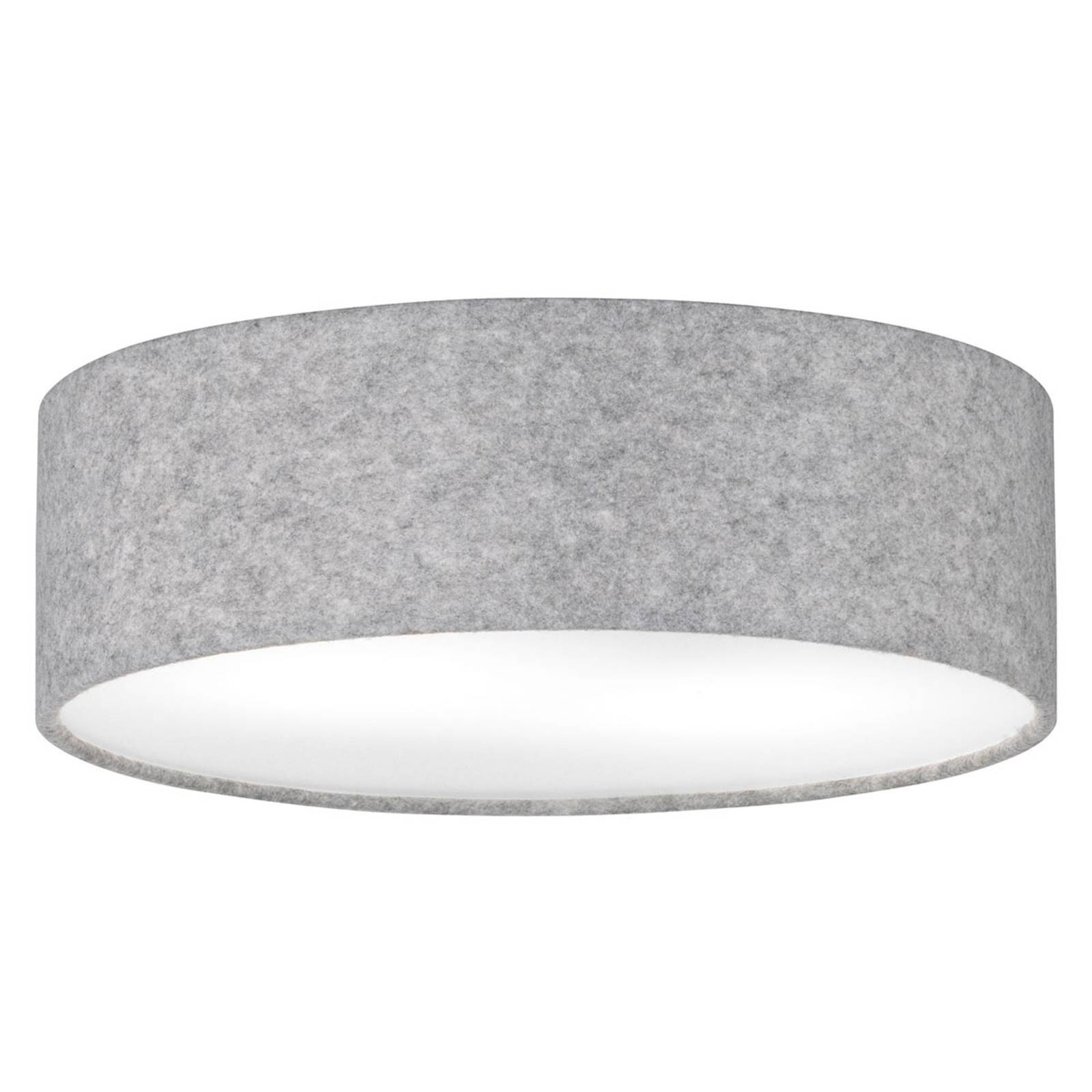 Szara filcowa lampa sufitowa Balder