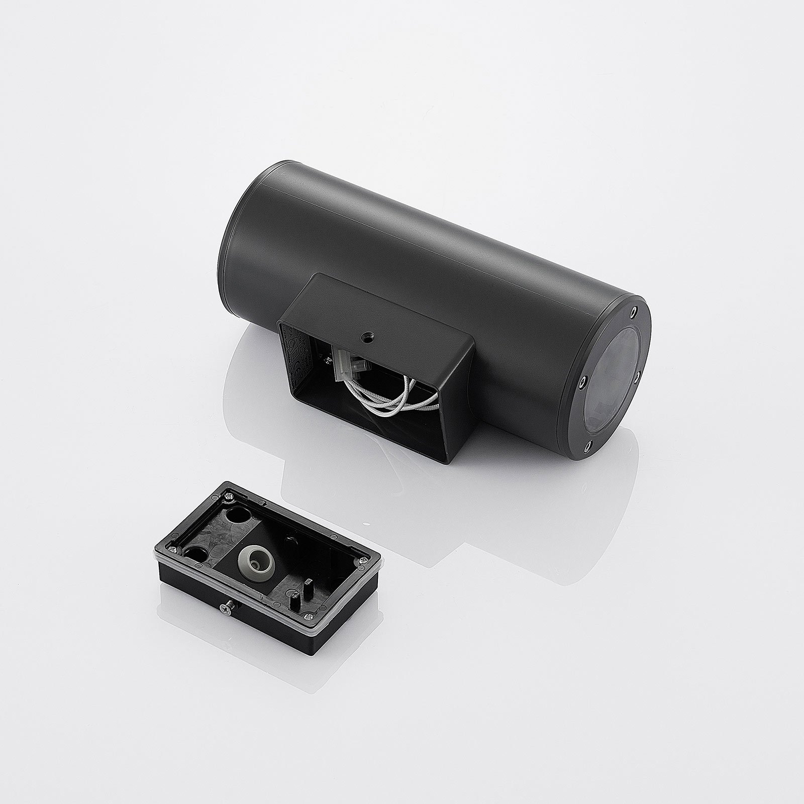 Nati Round Aplique Exterior IP54 Dark Grey - Lindby